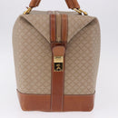 CELINE Macadam Canvas Boston Bag PVC Beige Gold Auth ki6755A-4