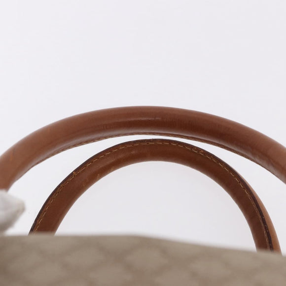 CELINE Macadam Canvas Boston Bag PVC Beige Gold Auth ki6755A