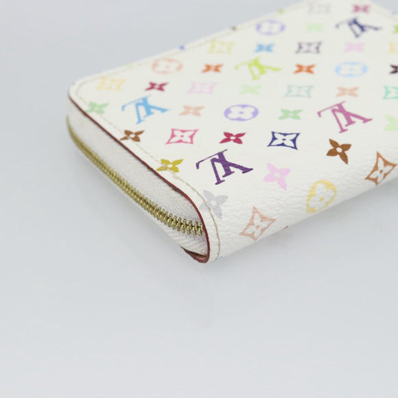 LOUIS VUITTON Monogram Multicolor Zippy Coin Purse White M93741 LV Auth ki6756V