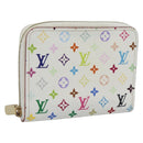 LOUIS VUITTON Monogram Multicolor Zippy Coin Purse White M93741 LV Auth ki6756V-1
