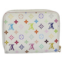 LOUIS VUITTON Monogram Multicolor Zippy Coin Purse White M93741 LV Auth ki6756V-2