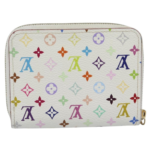 LOUIS VUITTON Monogram Multicolor Zippy Coin Purse White M93741 LV Auth ki6756V