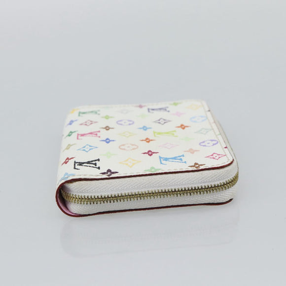 LOUIS VUITTON Monogram Multicolor Zippy Coin Purse White M93741 LV Auth ki6756V