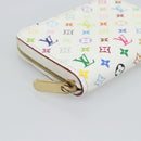 LOUIS VUITTON Monogram Multicolor Zippy Coin Purse White M93741 LV Auth ki6756V-14