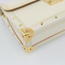 LOUIS VUITTON Suhari Emerble Shoulder Bag Leather White M92846 LV Auth ki6757V-14