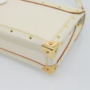LOUIS VUITTON Suhari Emerble Shoulder Bag Leather White M92846 LV Auth ki6757V-15