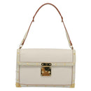 LOUIS VUITTON Suhari Emerble Shoulder Bag Leather White M92846 LV Auth ki6757V-13