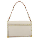LOUIS VUITTON Suhari Emerble Shoulder Bag Leather White M92846 LV Auth ki6757V-2