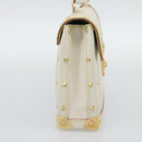 LOUIS VUITTON Suhari Emerble Shoulder Bag Leather White M92846 LV Auth ki6757V-3