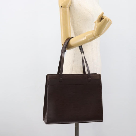 LOUIS VUITTON Epi Croisette PM Tote Bag Mocha M5249D LV Auth ki6760V