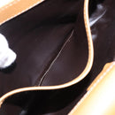 CELINE Macadam Canvas Shoulder Bag PVC Beige Gold Auth ki6762-20