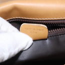 CELINE Macadam Canvas Shoulder Bag PVC Beige Gold Auth ki6762-23