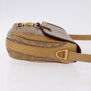 CELINE Macadam Canvas Shoulder Bag PVC Beige Gold Auth ki6762-4