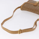 CELINE Macadam Canvas Shoulder Bag PVC Beige Gold Auth ki6762-7
