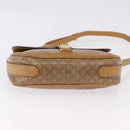 CELINE Macadam Canvas Shoulder Bag PVC Beige Gold Auth ki6762-9