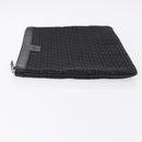FENDI Zucchino Canvas Clutch Bag Black Auth ki6765V-4