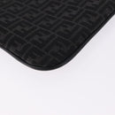 FENDI Zucchino Canvas Clutch Bag Black Auth ki6765V-14