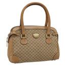 GUCCI Micro GG Canvas Hand Bag Beige Gold Auth ki6766-1