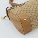 GUCCI Micro GG Canvas Hand Bag Beige Gold Auth ki6766-14