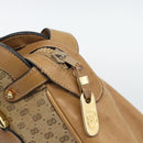 GUCCI Micro GG Canvas Hand Bag Beige Gold Auth ki6766-10