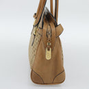 GUCCI Micro GG Canvas Hand Bag Beige Gold Auth ki6766-3