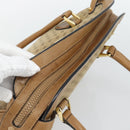 GUCCI Micro GG Canvas Hand Bag Beige Gold Auth ki6766-6