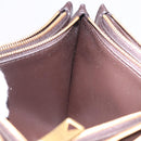 BOTTEGA VENETA MAXI INTRECCIATO Clutch Bag Leather Dark Brown Gold Auth ki6767M-18
