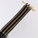BOTTEGA VENETA MAXI INTRECCIATO Clutch Bag Leather Dark Brown Gold Auth ki6767M-6