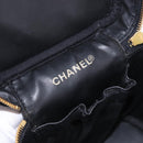 CHANEL COCO Mark Vanity Hand Bag Caviar Skin Black Gold CC Auth ki6768SAV-15
