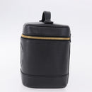 CHANEL COCO Mark Vanity Hand Bag Caviar Skin Black Gold CC Auth ki6768SAV-4