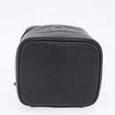CHANEL COCO Mark Vanity Hand Bag Caviar Skin Black Gold CC Auth ki6768SAV-9
