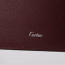 Cartier Money Clip Wallet Leather Black Silver Auth ki6772M-13