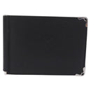 Cartier Money Clip Wallet Leather Black Silver Auth ki6772M-2