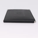Cartier Money Clip Wallet Leather Black Silver Auth ki6772M-5