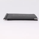 Cartier Money Clip Wallet Leather Black Silver Auth ki6772M-7