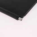 Cartier Money Clip Wallet Leather Black Silver Auth ki6772M-8