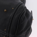 Chloe Paddington Hand Bag Leather Black Gold Silver Auth ki6773M-14