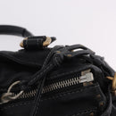 Chloe Paddington Hand Bag Leather Black Gold Silver Auth ki6773M-19
