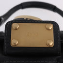 Chloe Paddington Hand Bag Leather Black Gold Silver Auth ki6773M-20