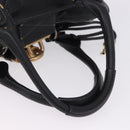 Chloe Paddington Hand Bag Leather Black Gold Silver Auth ki6773M-7