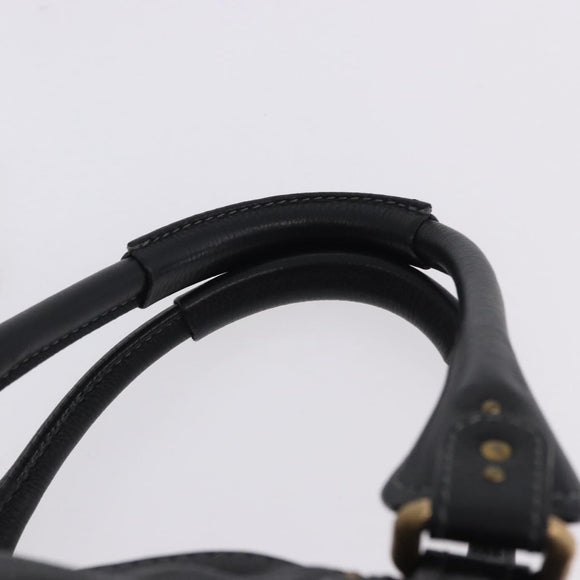 Chloe Paddington Hand Bag Leather Black Gold Silver Auth ki6773M