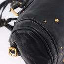 Chloe Paddington Hand Bag Leather Black Gold Silver Auth ki6774M-12