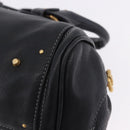 Chloe Paddington Hand Bag Leather Black Gold Silver Auth ki6774M-13