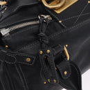 Chloe Paddington Hand Bag Leather Black Gold Silver Auth ki6774M-16
