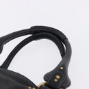 Chloe Paddington Hand Bag Leather Black Gold Silver Auth ki6774M-8