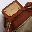 Chloe Paddington Hand Bag Leather Brown Gold Silver Auth ki6775M-20