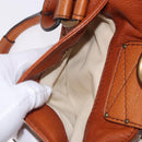 Chloe Paddington Hand Bag Leather Brown Gold Silver Auth ki6775M-25