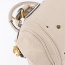 Chloe Paddington Hand Bag Leather Beige Gold Silver Auth ki6776M-16