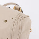 Chloe Paddington Hand Bag Leather Beige Gold Silver Auth ki6776M-17