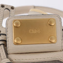 Chloe Paddington Hand Bag Leather Beige Gold Silver Auth ki6776M-21